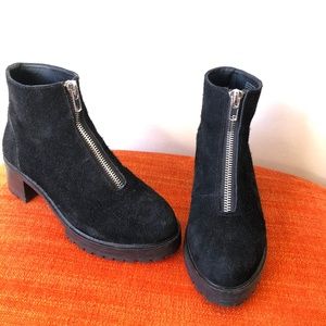 M4D3 Nice Front Zip Lug Bootie